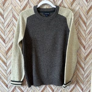 Lands End Medium Wool Neutral Unisex sweater